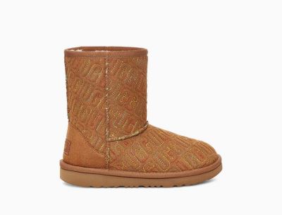 UGG Classic II Graphic Stitch Boots for Big Kids - Chestnut/Brown India